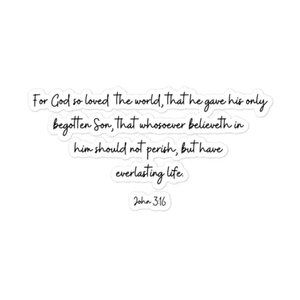 John 3:16 Bubble-free Vinyl Sticker